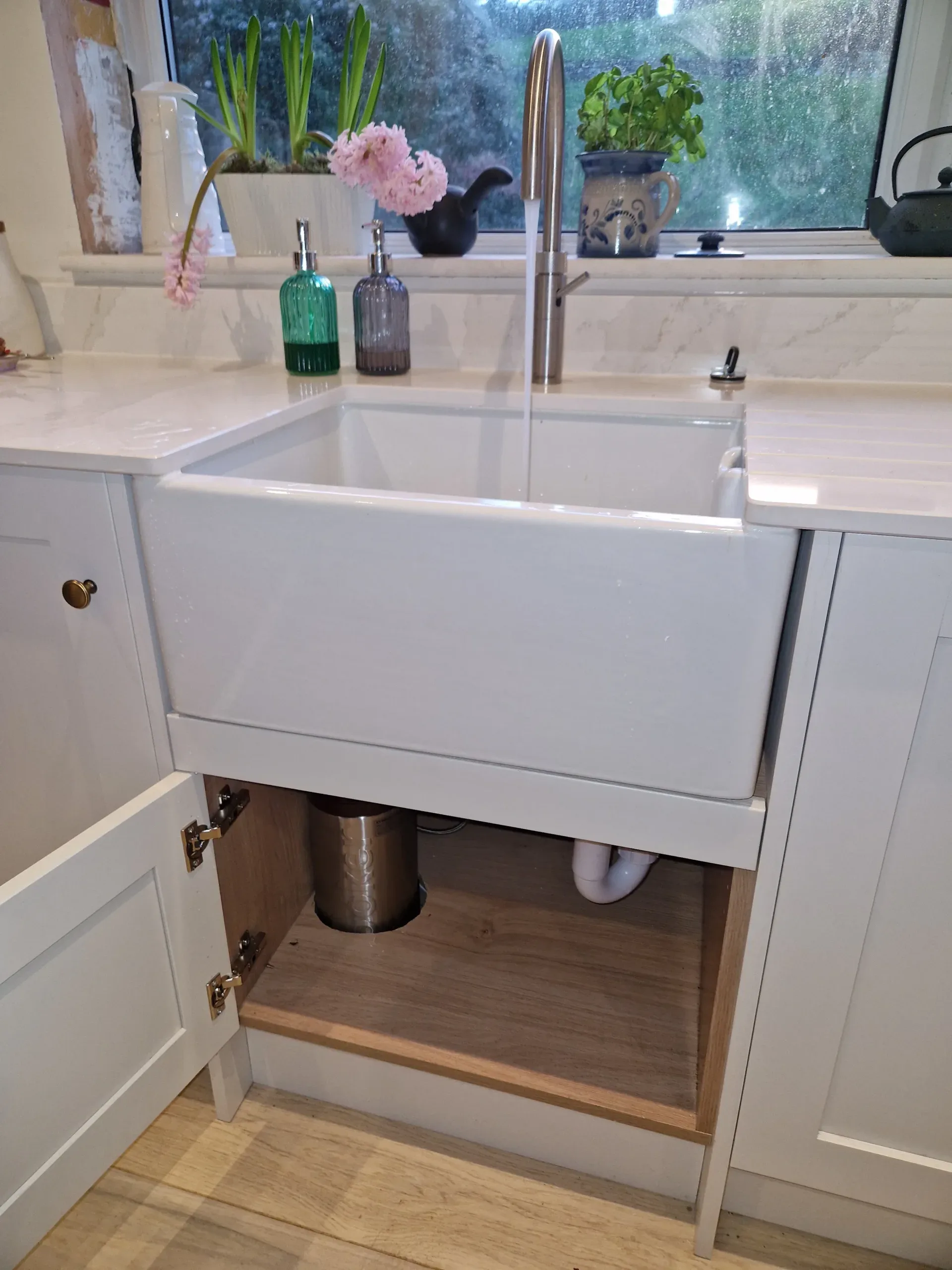 Quooker instant boiling water tap installation in modern kitchen